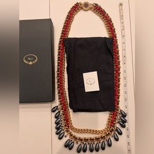 MAWI London 20” Gold tone statement chunky necklace RARE, BNWT
